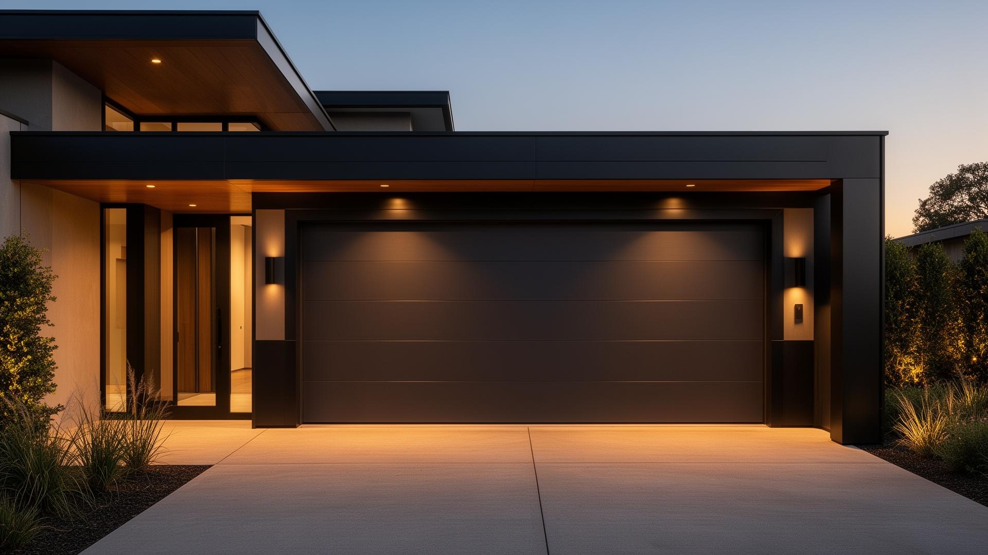 Modern luxury garage door